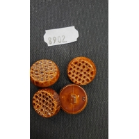 NOUVEAU bouton acrylique marron façon lézard, 20 mm, soit 0.91€ l'unité